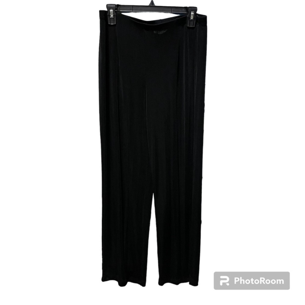 Coldwater Creek Black Ribbed Travel Evening Pants-Size L